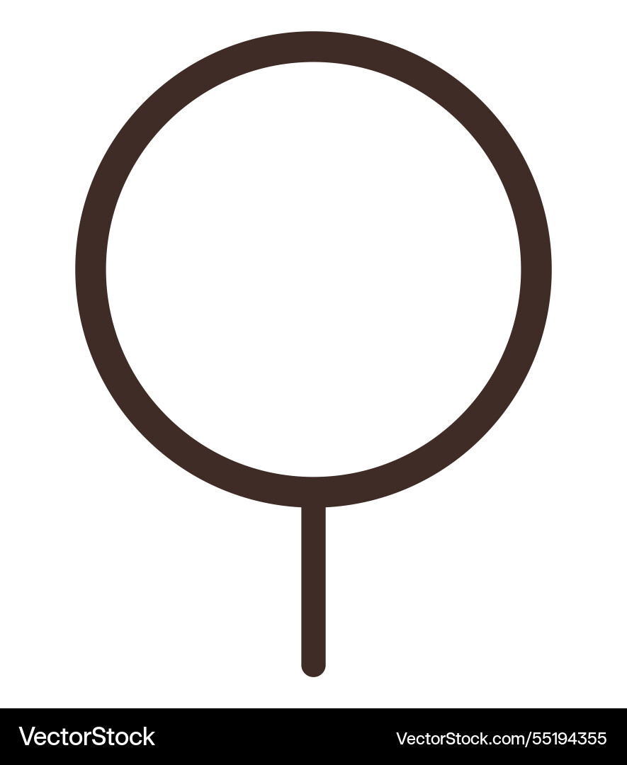 Minimalistic round tree outline design in simple Minimalistic round tree outline design in simple vector image