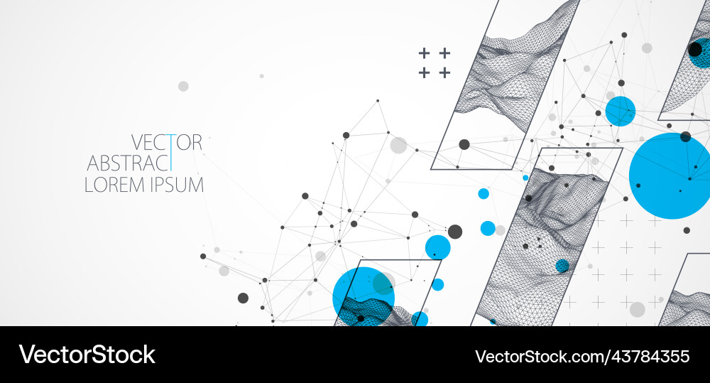 Modern science or technology elements in square Modern science or technology elements in square Vector Image