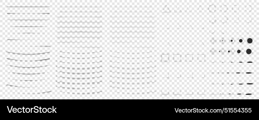 Set of shadows with soft edges isolated Set of shadows with soft edges isolated vector image