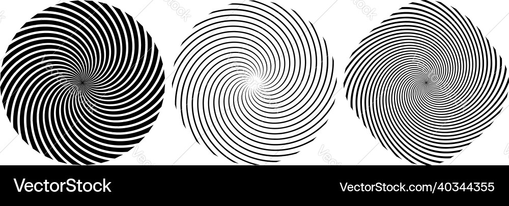 Spiral swirl twirl element cochlear vortex Spiral swirl twirl element cochlear vortex Vector Image