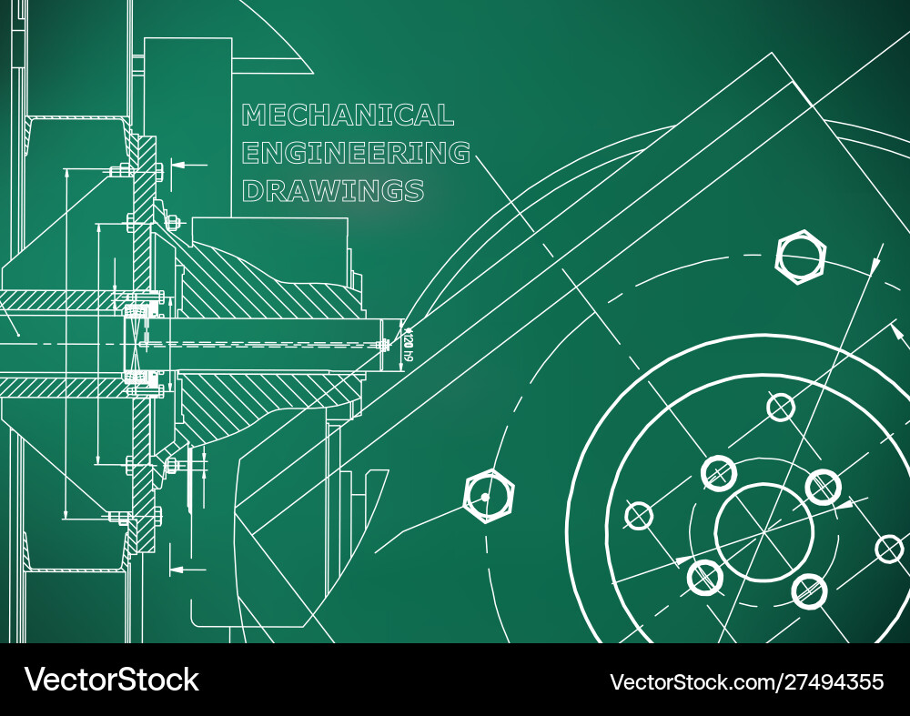 Technical mechanical engineering background Vector Image