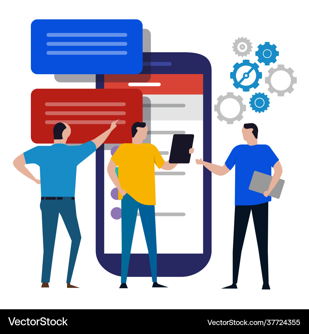 Web mobile application design user experience test vector image