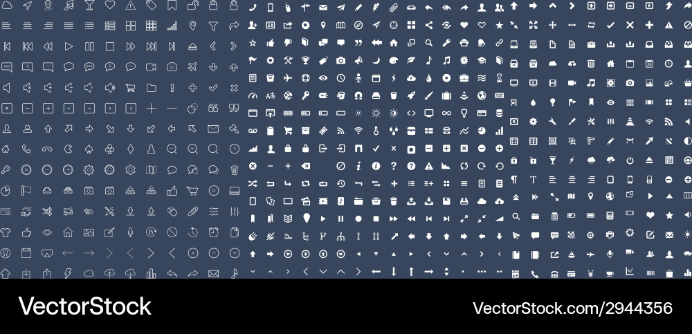 500 universal icons Royalty Free Vector Image - VectorStock