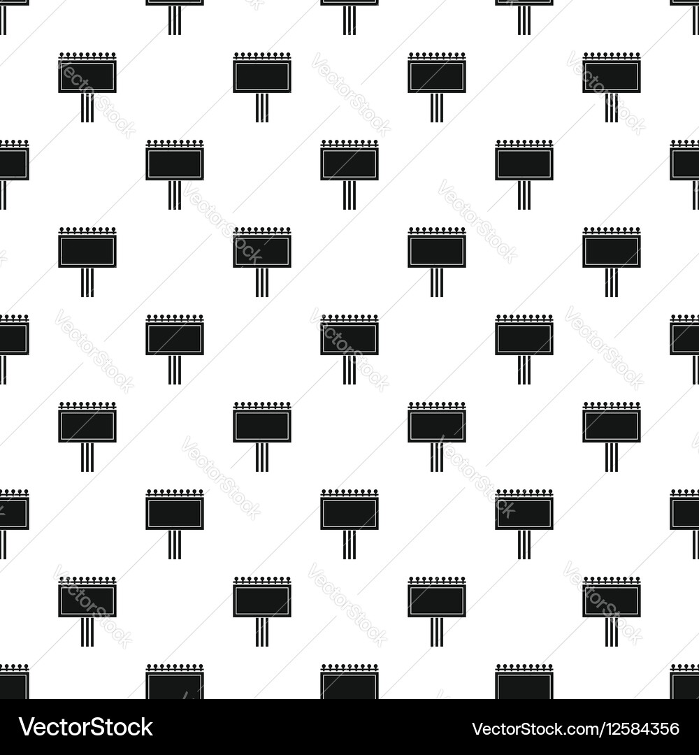 Blank billboard pattern simple style Vector Image