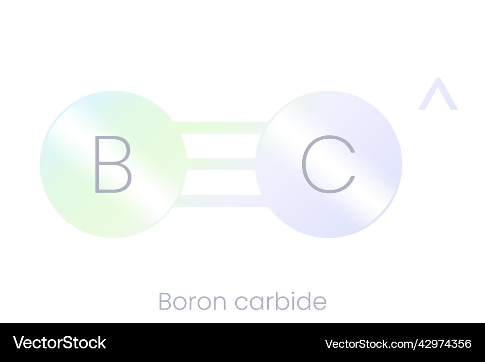 Boron carbide structure icon with gradient Boron carbide structure icon with gradient vector image
