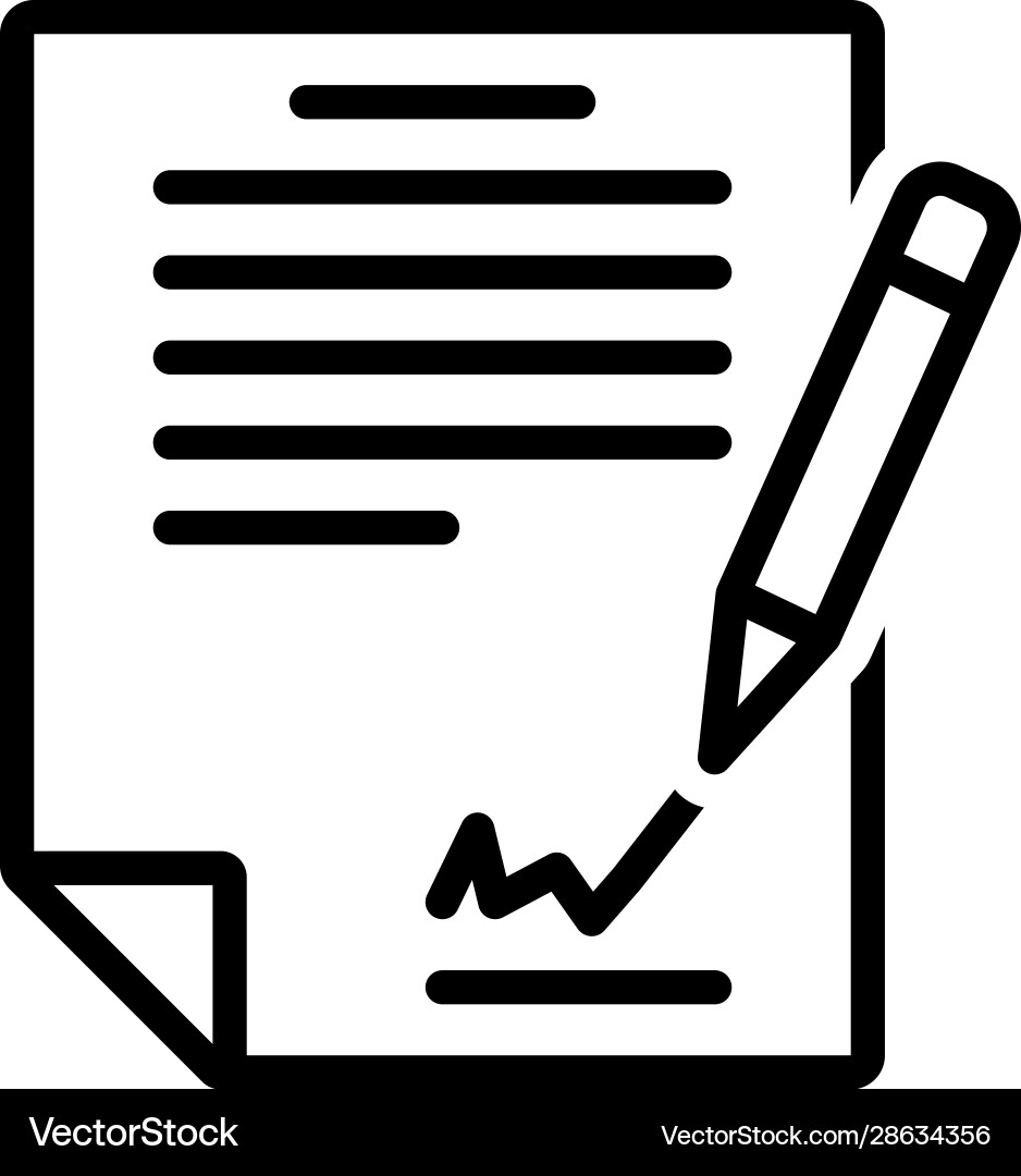 Contract Signing vector image