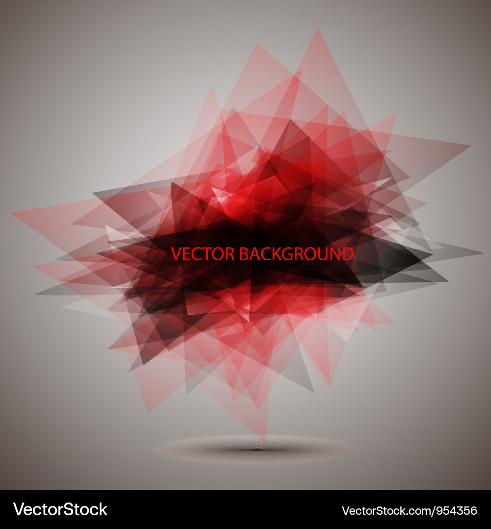 Dynamic Red Geometric Background vector image