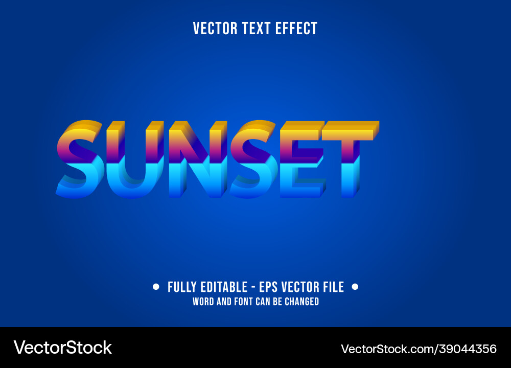 Editable text effect gradient style for digital Editable text effect gradient style for digital vector image