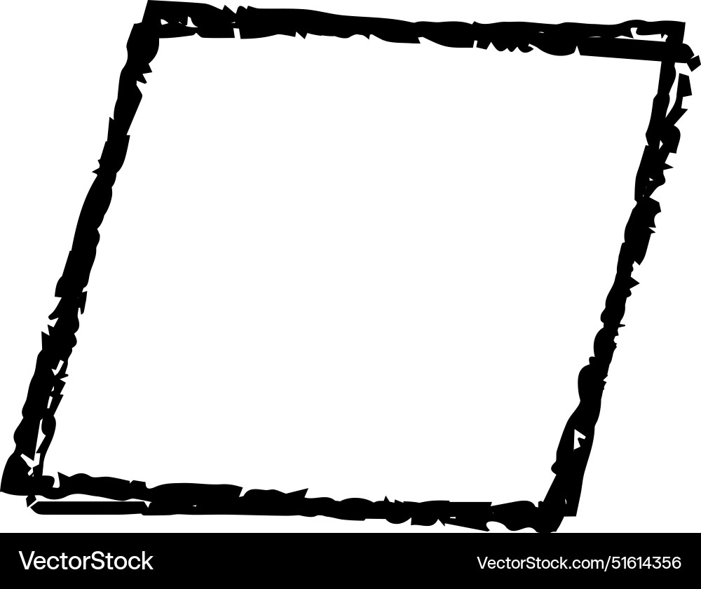 Frame parallelogram texture element outline Frame parallelogram texture element outline vector image
