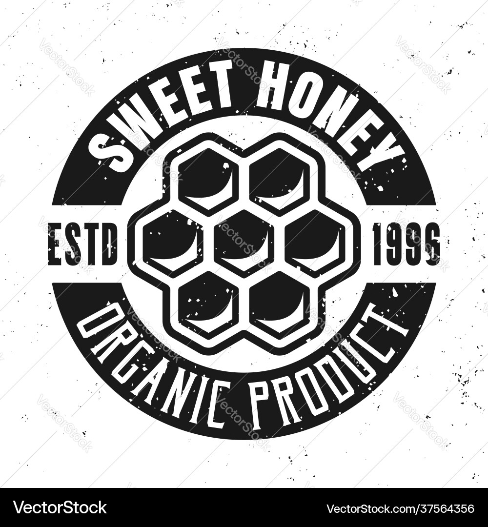 Honig Bio Produkt Emblem Badtik Etikett Honig Bio Produkt Emblem Badtik Etikett vektorbild