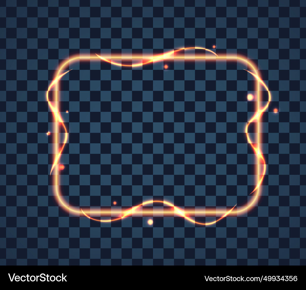 Luminous rectangular frame with rounded corners Luminous rectangular frame with rounded corners vector image