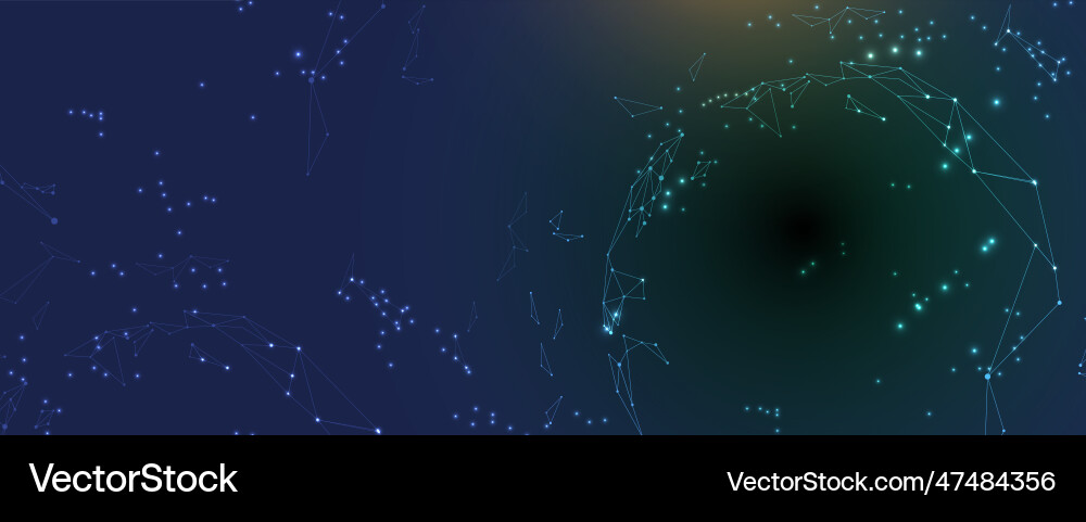 Neural network concept connected cells with links Neural network concept connected cells with links vector image