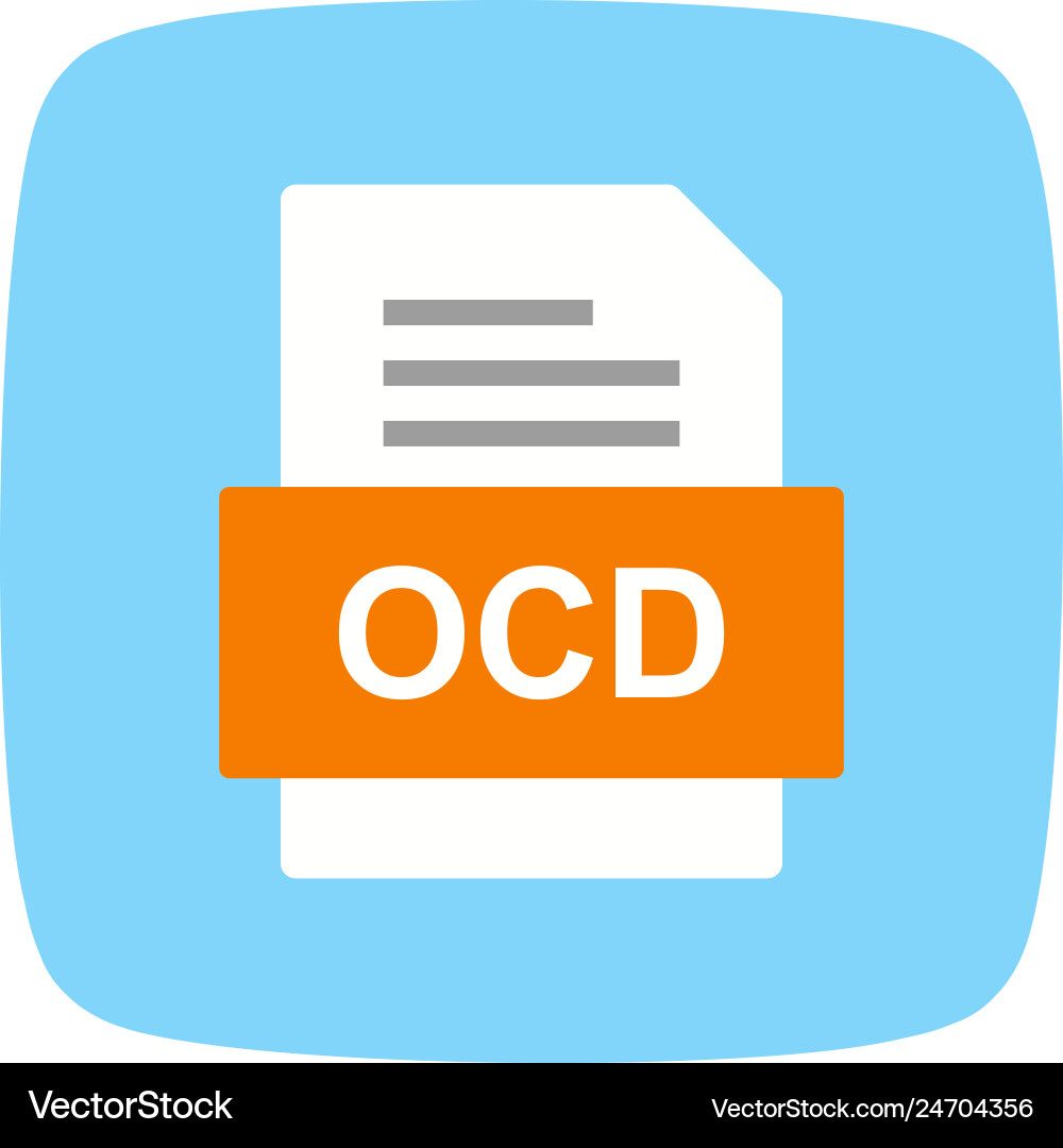 Ocd file document icon vector image