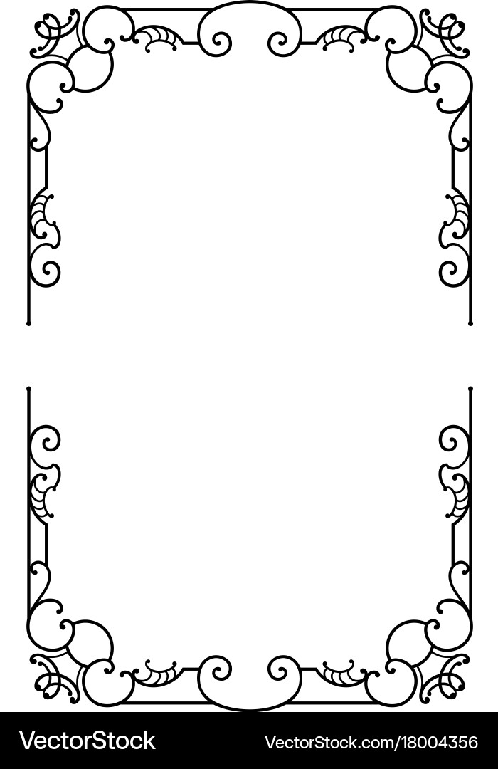 Ornate Scroll Frame vector image