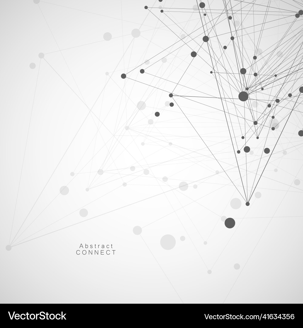 Polygonal concept design with connection lines Vector Image