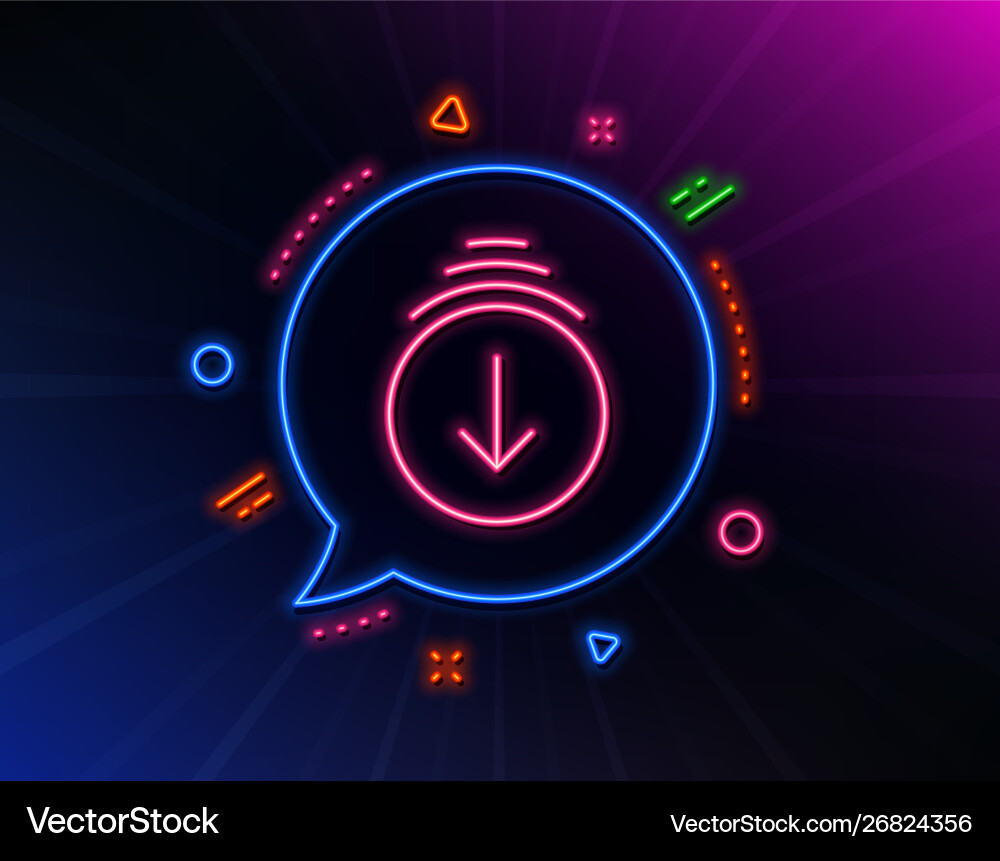 Scroll down arrow line icon scrolling screen sign Scroll down arrow line icon scrolling screen sign vector image