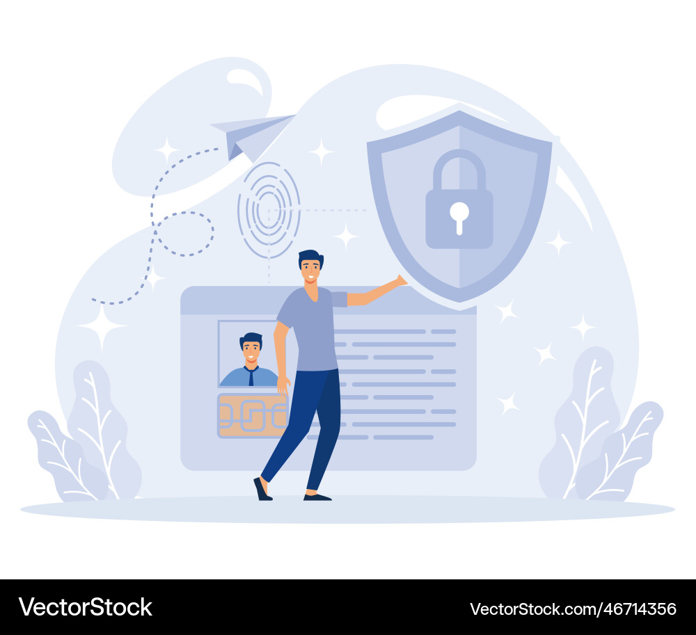Security and identity verification concept smart Security and identity verification concept smart vector image