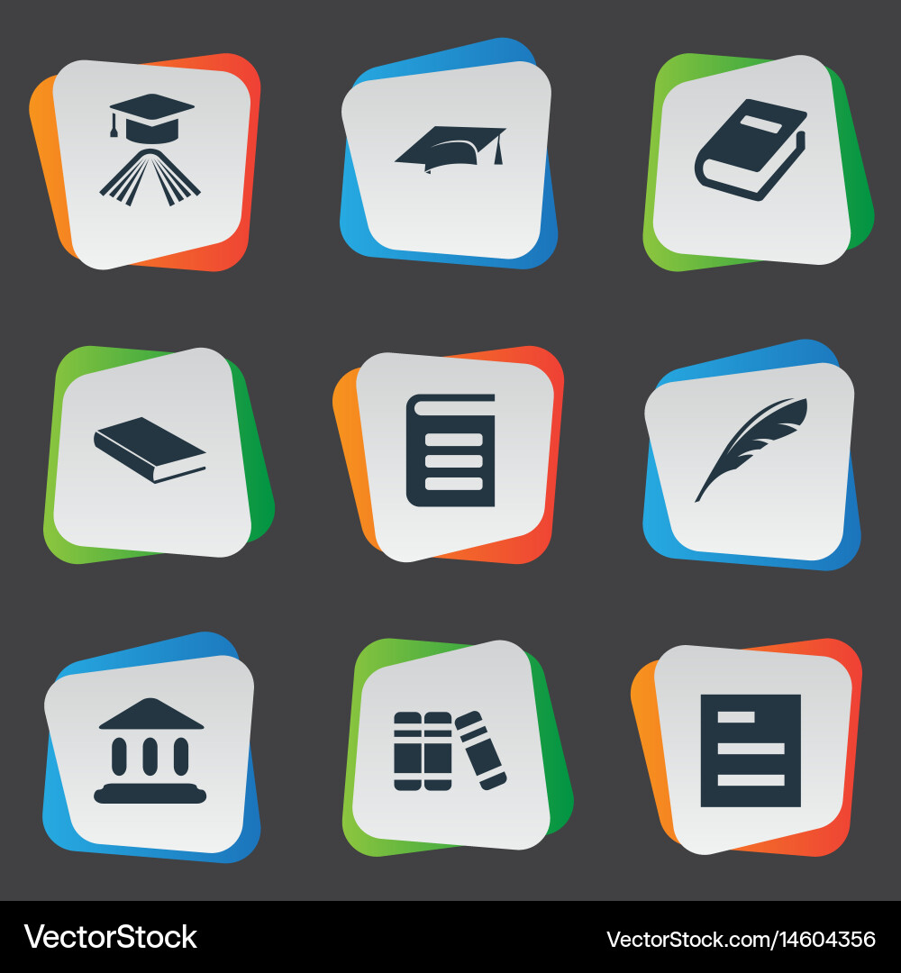 Set of simple knowledge icons Vector Image