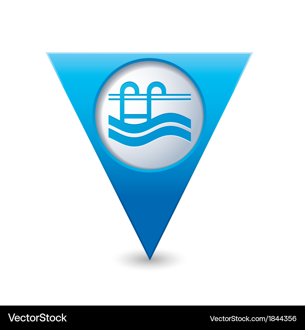 Swimming Pool Map Pointer Vector Image