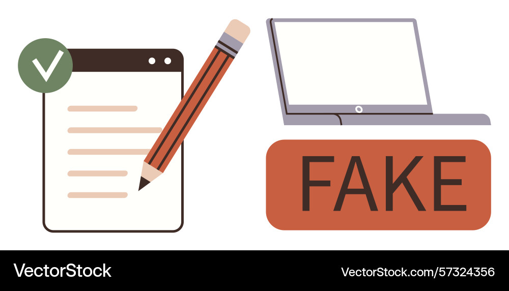Verification and misinformation concepts Verification and misinformation concepts vector image