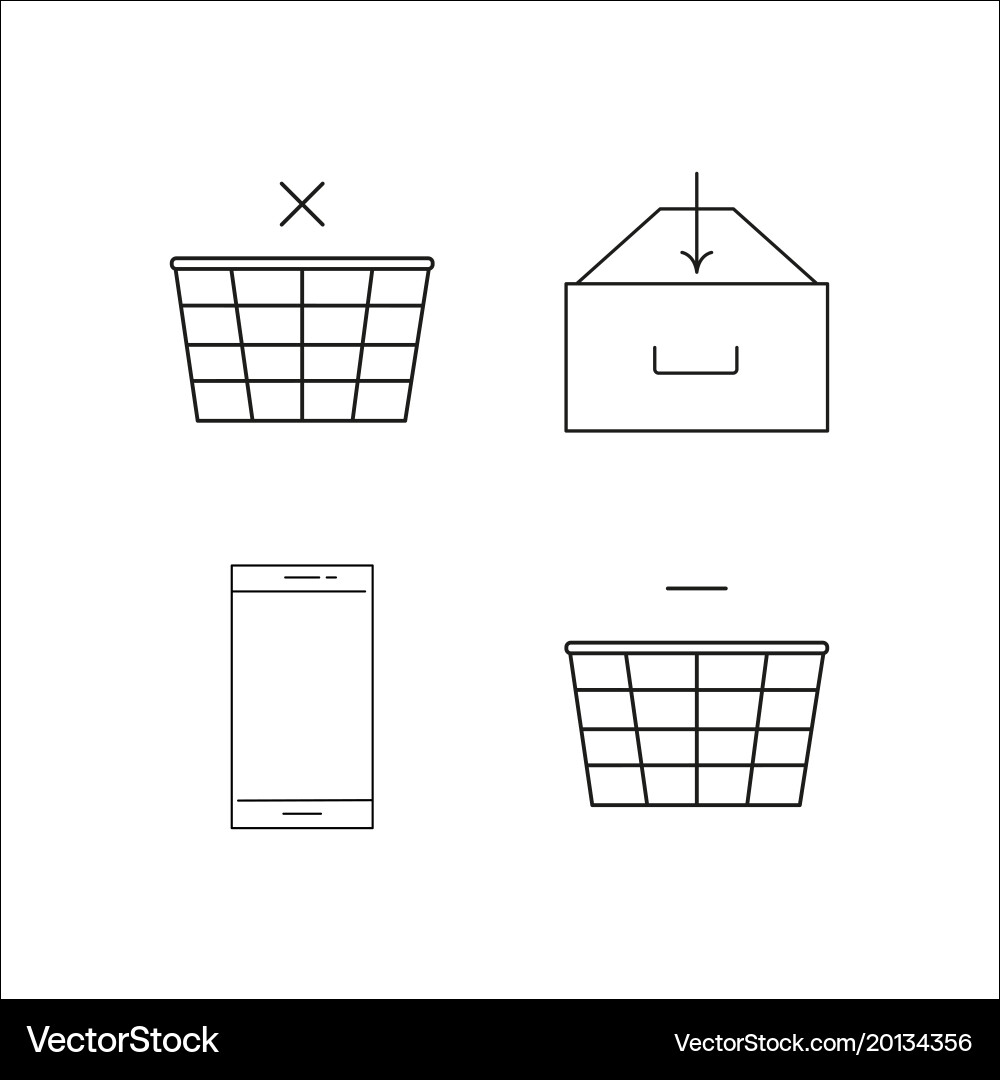 Web einfache lineare Icon setsimple Umriss Icons vektorbild