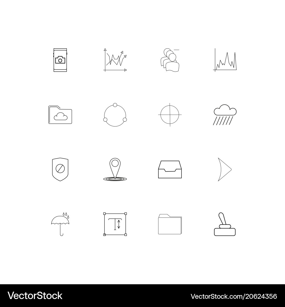 Web und Text einfache lineare Symbole gesetzt umrissen Web und Text einfache lineare Symbole gesetzt umrissen vektorbild
