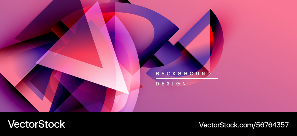 Abstract geometric shapes overlap creating vector image
