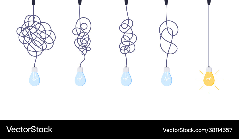 Chaos simplifying problem solving and business Chaos simplifying problem solving and business vector image