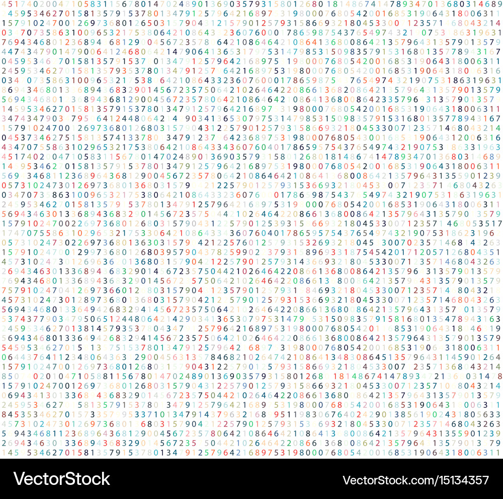 Color matrix background with digits Vector Image