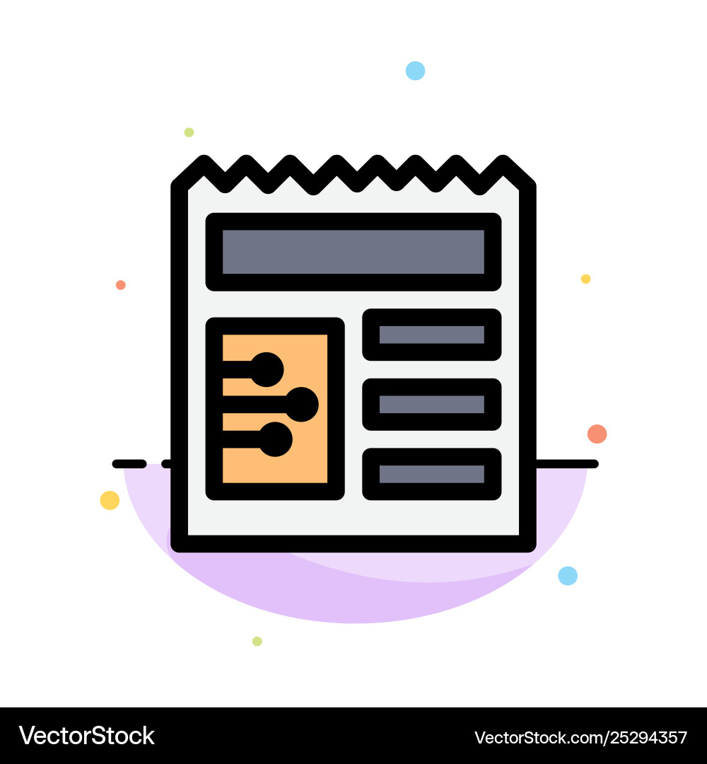 Document basic ui abstract flat color icon Document basic ui abstract flat color icon vector image