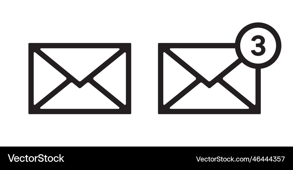 Envelope and message icon isolated Envelope and message icon isolated vector image