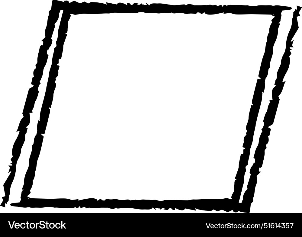 Frame parallelogram texture element outline Frame parallelogram texture element outline vector image