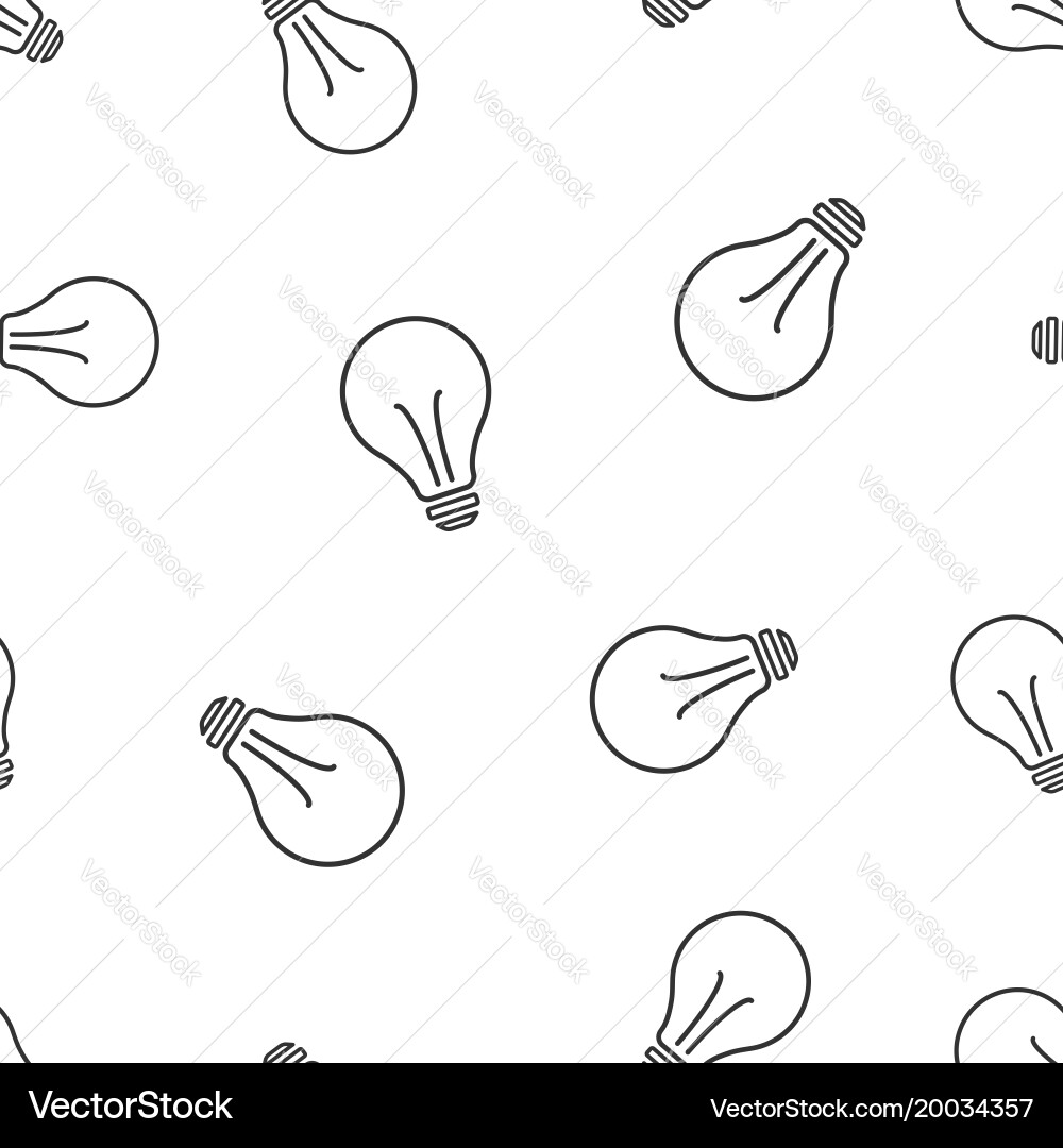 Halogen lightbulb seamless pattern background vector image