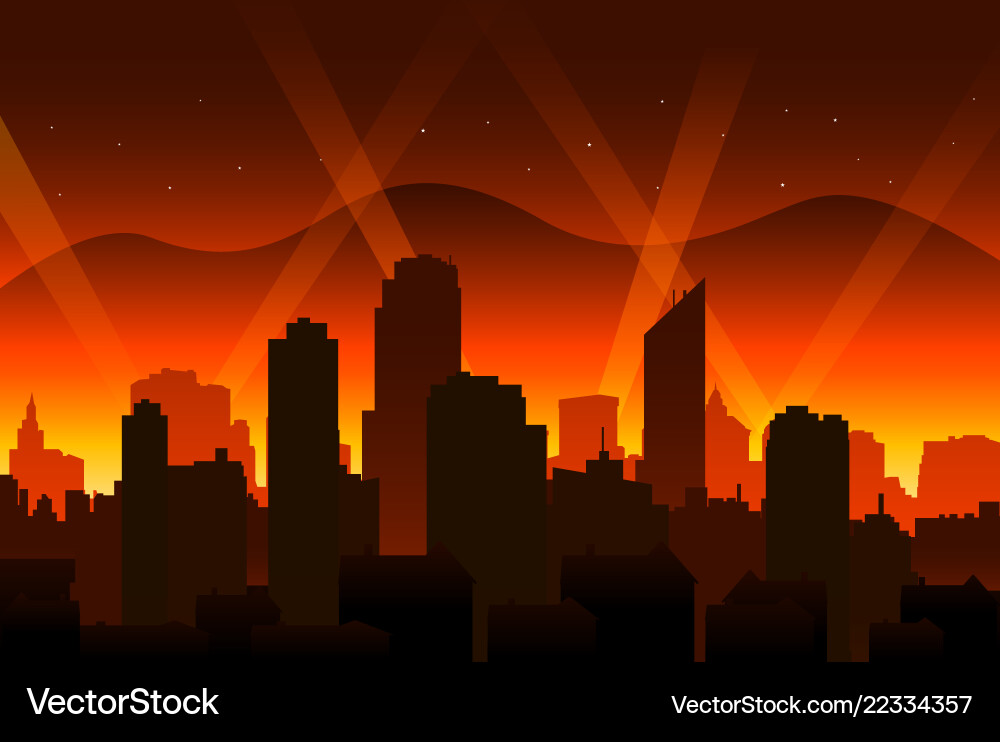 Hollywood movie red carpet background and city Hollywood movie red carpet background and city vector image