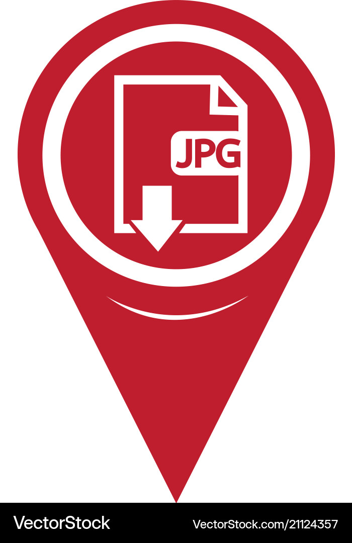 Map pin pointer file type jpg icon vector image