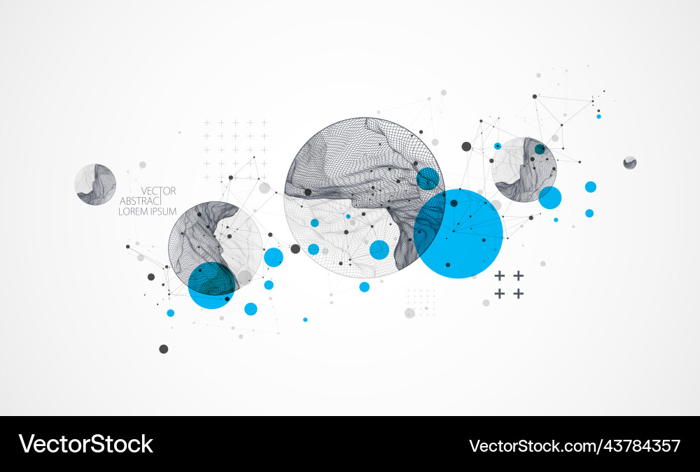 Modern Tech & Science Network vector image