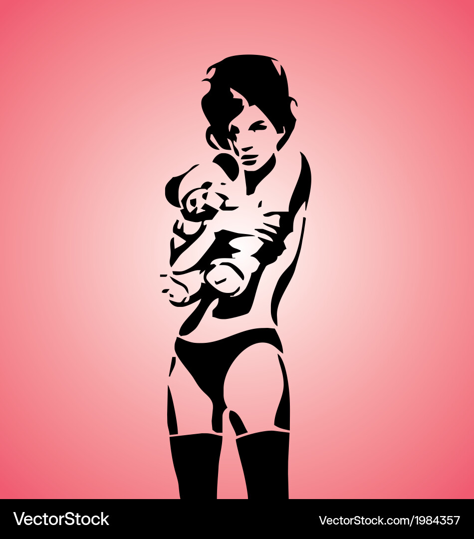 Sexy girl stencil Royalty Free Vector Image - VectorStock