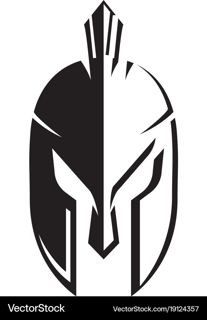 Spartan Helmet Logo Vector Image