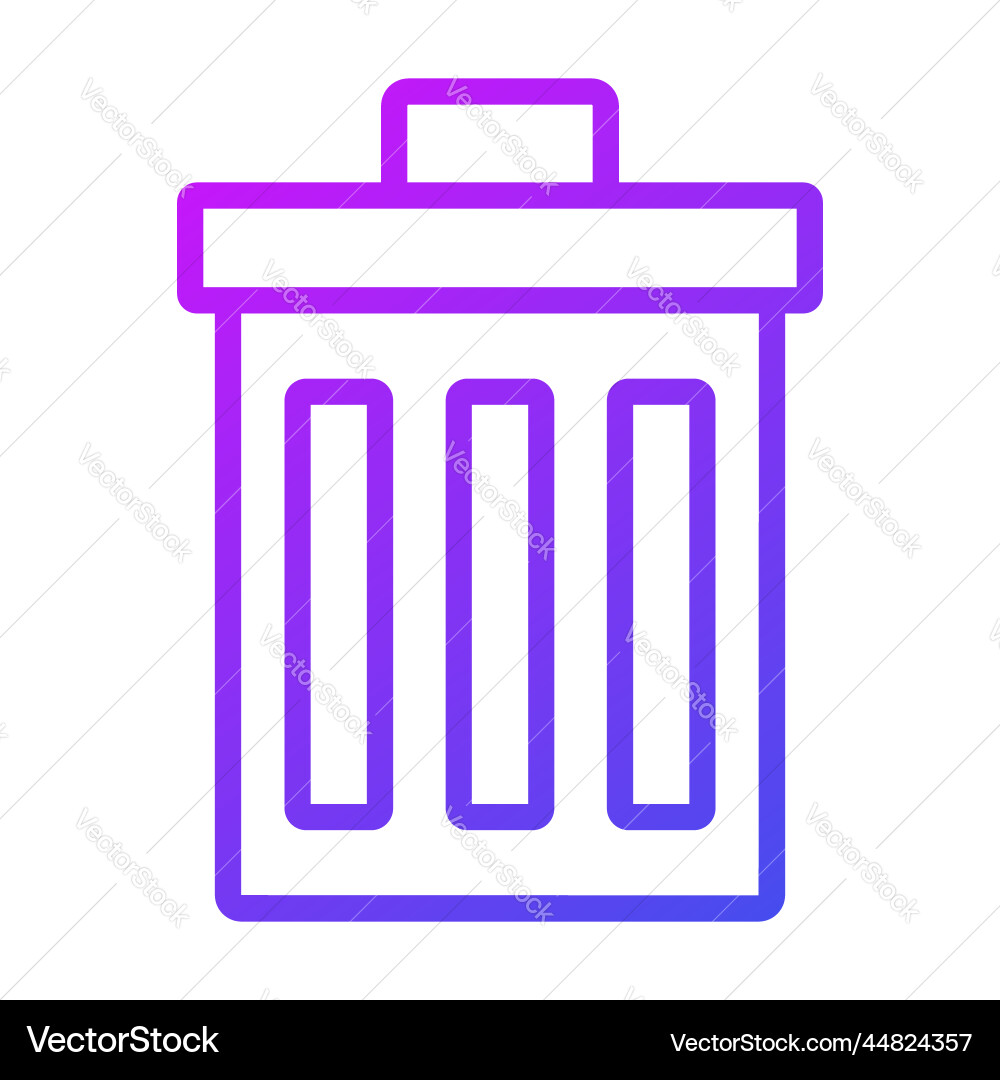 Trash icon user interface as a simple sign Vector Image