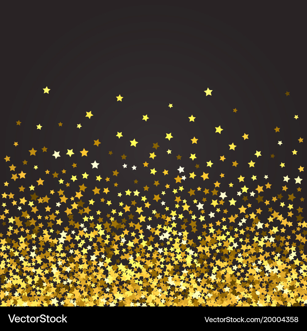 Abstract pattern of random falling stars vector image