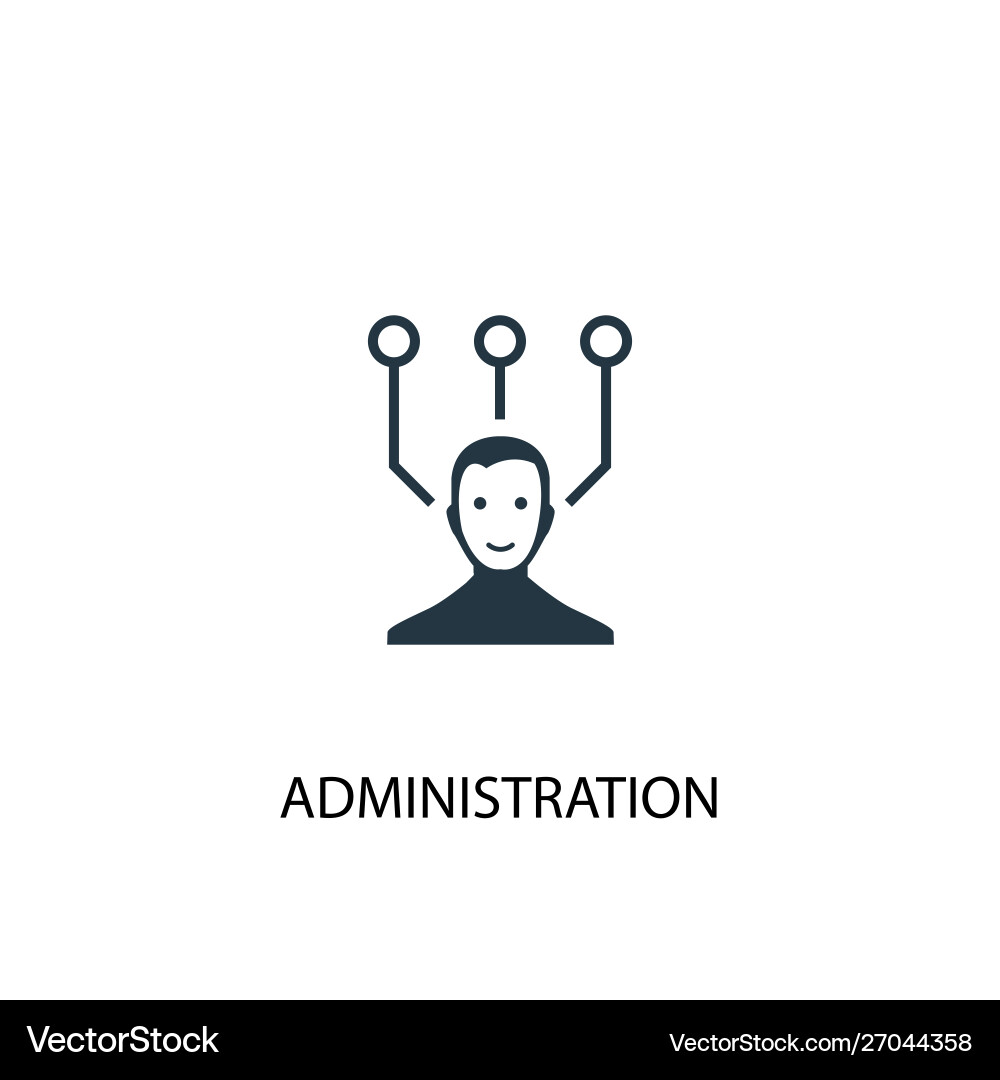 Administration icon simple element vector image
