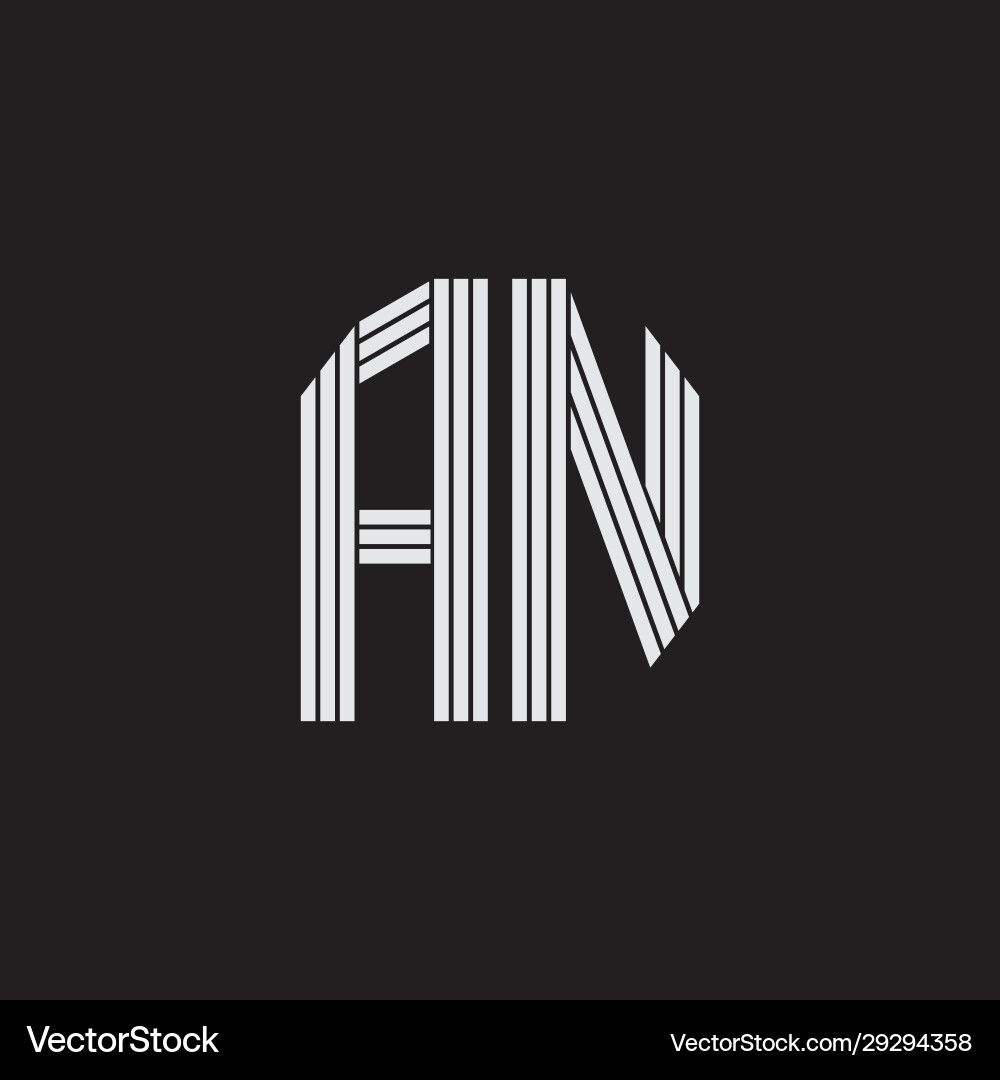 Ap logo monogram with outline style linked Ap logo monogram with outline style linked Vector Image