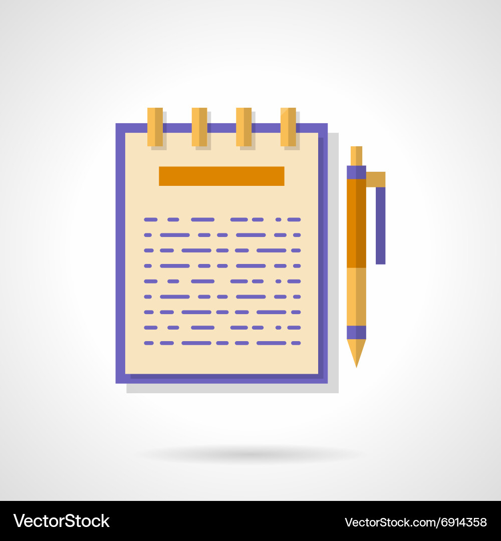 Articles creating flat color icon Vector Image