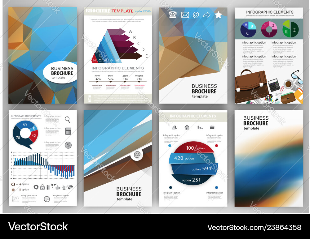 Blue and brown backgrounds abstract concept Vector Image