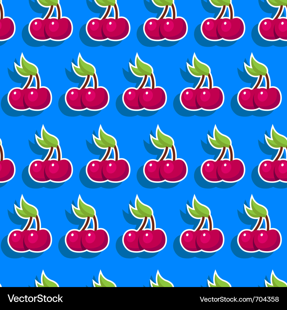 Cherry Seamless Pattern Vector Image