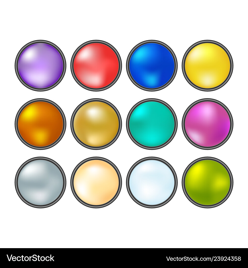 Collection of multicolored buttons Collection of multicolored buttons vector image