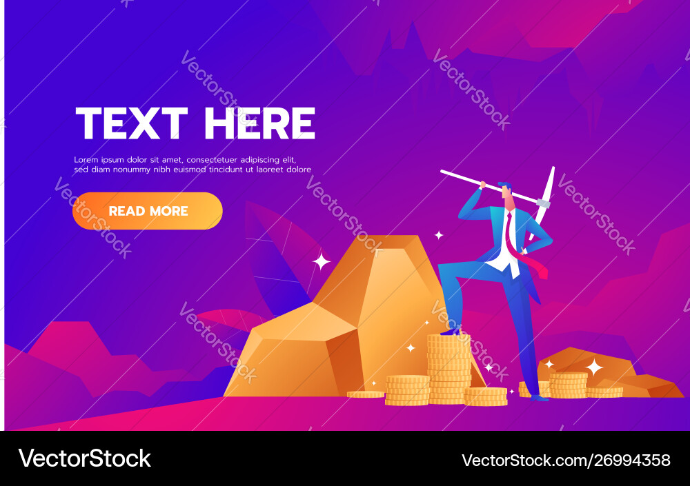 Cryptocurrency Mining Concept Royalty Free Vector Image