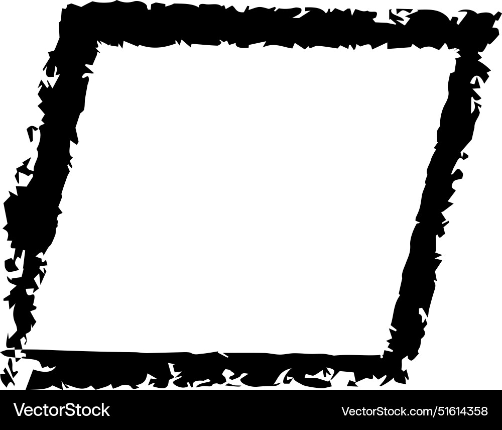 Frame parallelogram texture element outline Frame parallelogram texture element outline vector image