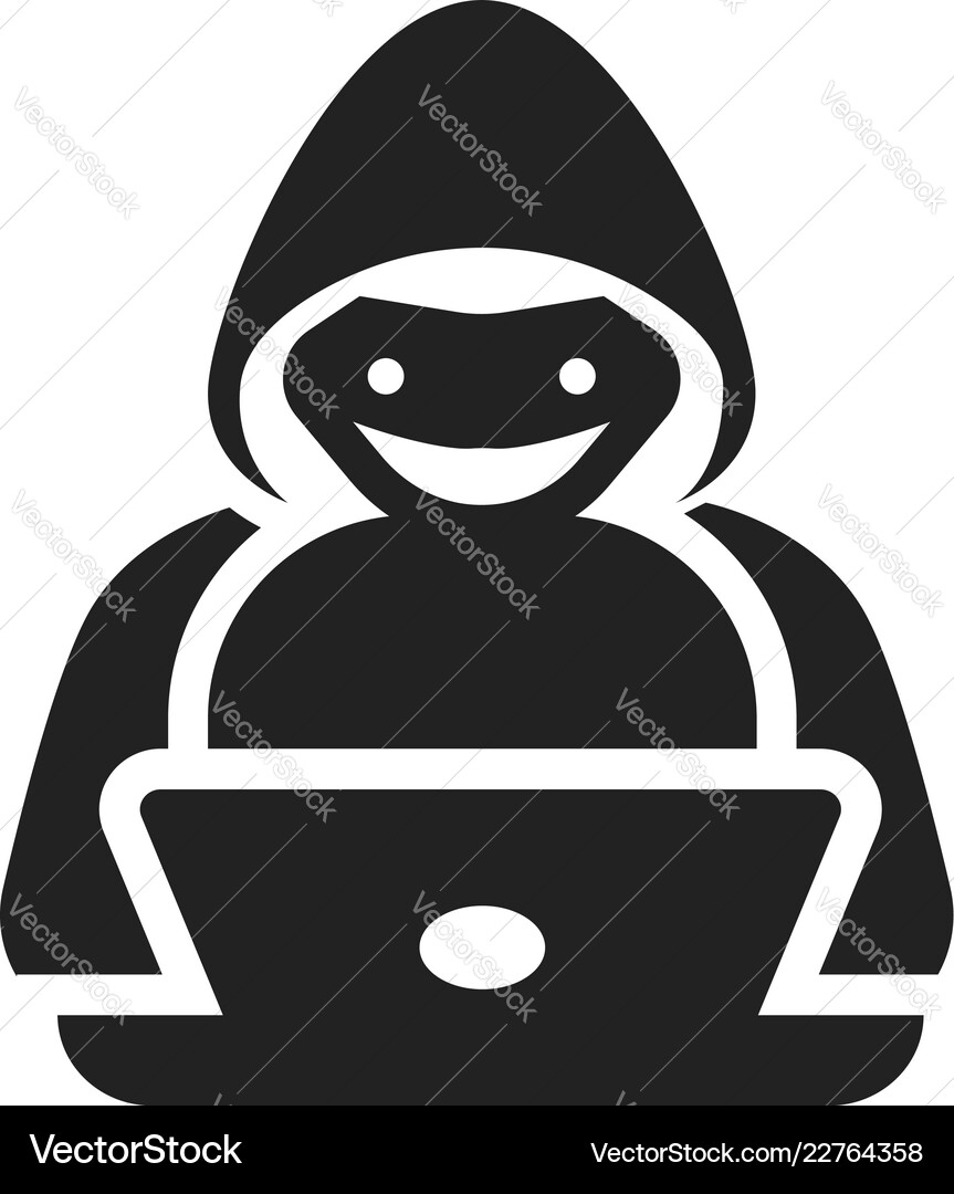 Hacker icon simple style Hacker icon simple style vector image