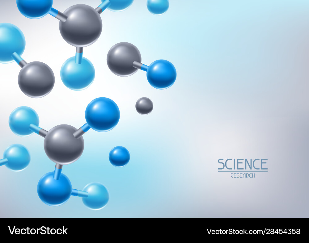 Hintergrund mit abstrakten Molekülen oder Atomen Hintergrund mit abstrakten Molekülen oder Atomen Vektorbild